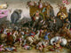 The Battle of Zama art print by Cornelis Cort showcasing historical battle scene