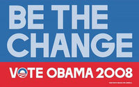 Barack Obama Be The Change Campaign Poster 17x11