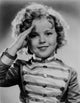 Shirley Temple iconic black and white photo print.
