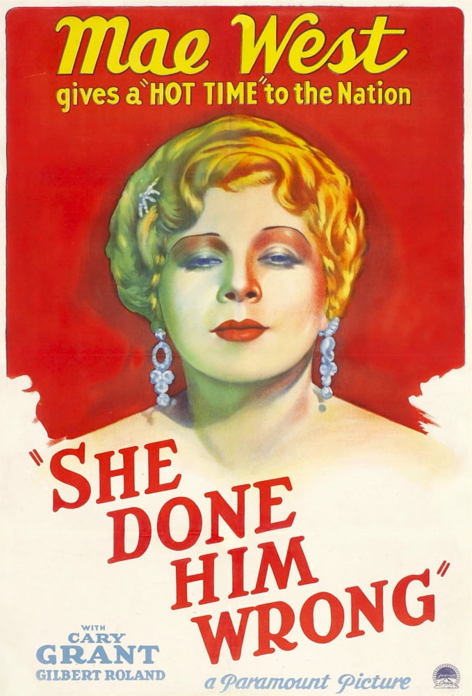 She Done Him Wrong Mae West 1933 movie poster print