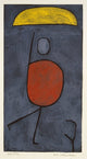 With an Umbrella art print by Paul Klee, colorful and whimsical design.