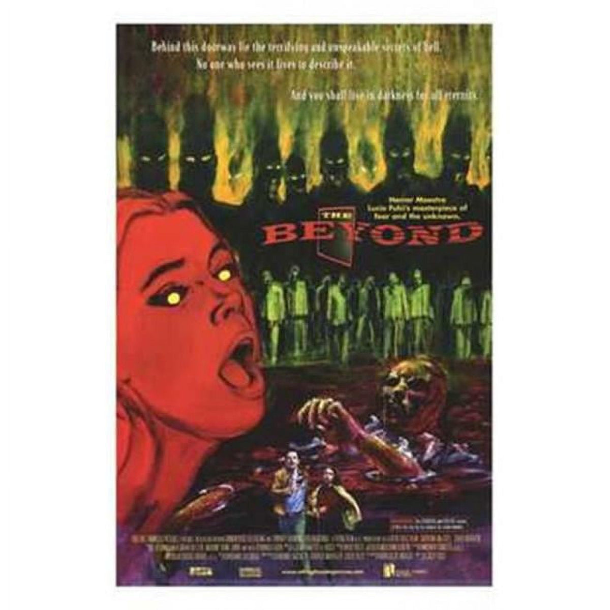The Beyond movie poster in 11x17 size, featuring haunting imagery.