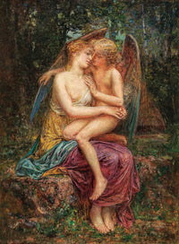 Eros and Psyche Art Print by Diogène Maillart - Beautiful classical artwork