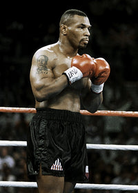 Mike Tyson boxing photo print capturing a legendary moment in the ring.