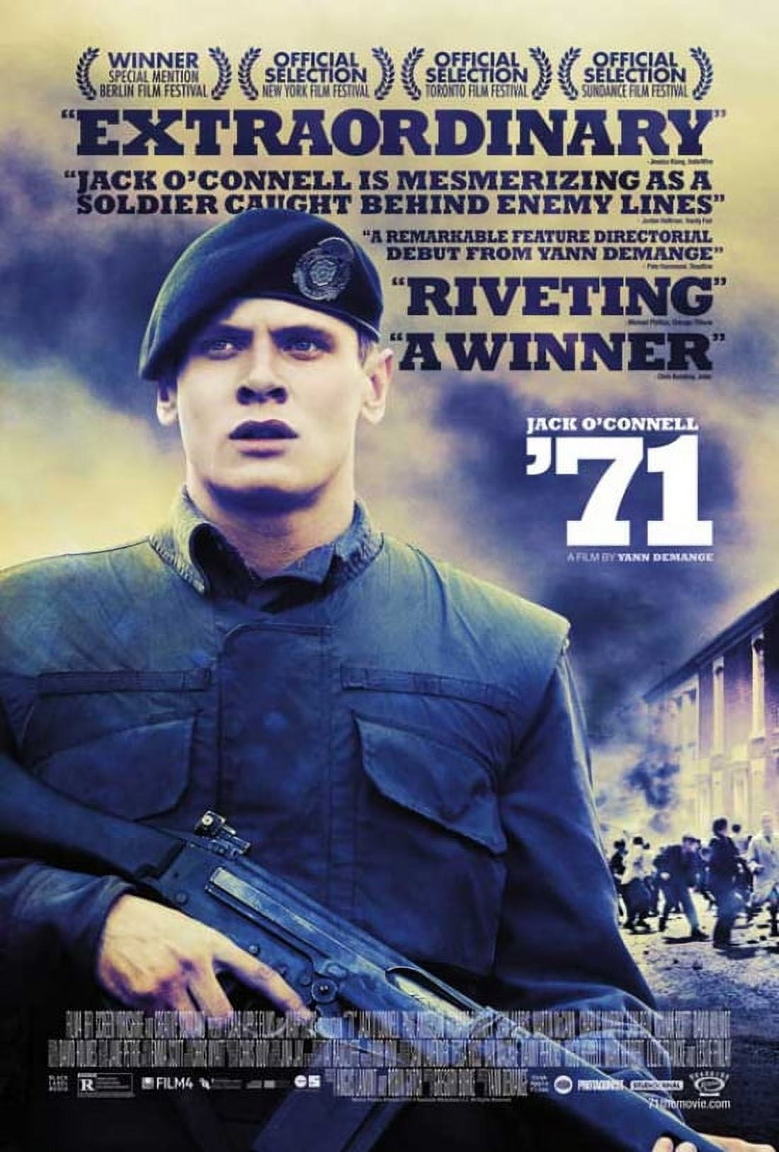 71 Movie Poster in 11x17 size showcasing vibrant colors and classic cinema appeal.