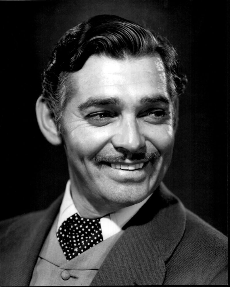 Clark Gable in costume for Gone With The Wind black and white photo print