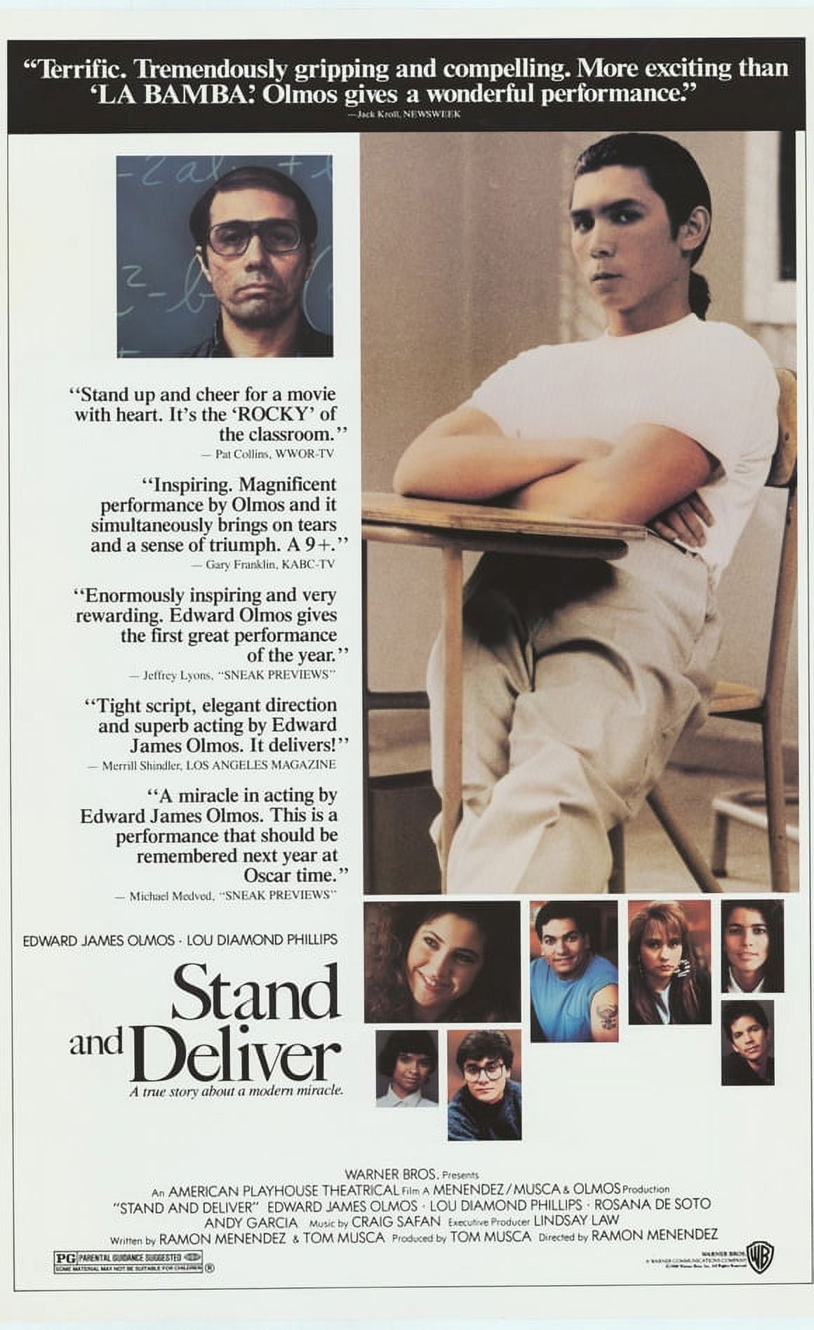 Stand and Deliver Movie Poster 11x17 print showcasing educational empowerment.