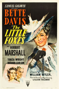 The Little Foxes movie poster featuring Bette Davis, 1941