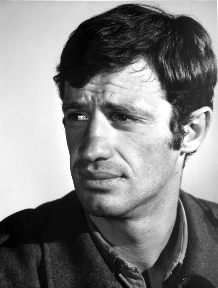 Jean-Paul Belmondo iconic photo print, perfect for movie enthusiasts.