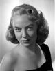Black and white portrait photo print of Audrey Totter in a black top.