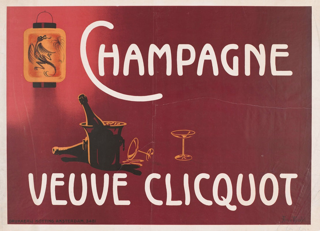 Vintage Champagne Veuve Clicquot poster print by Arnold van Roessel