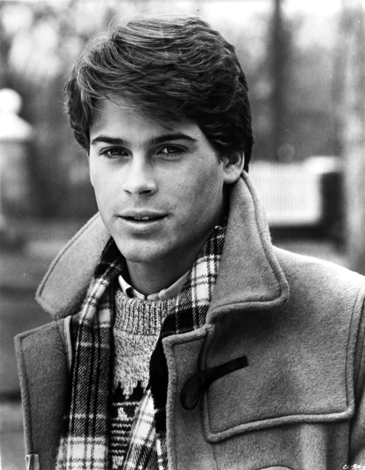 Rob Lowe stylish outdoor photo print in a coat