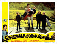 Superman and the Mole Men lobby card print featuring George Reeves