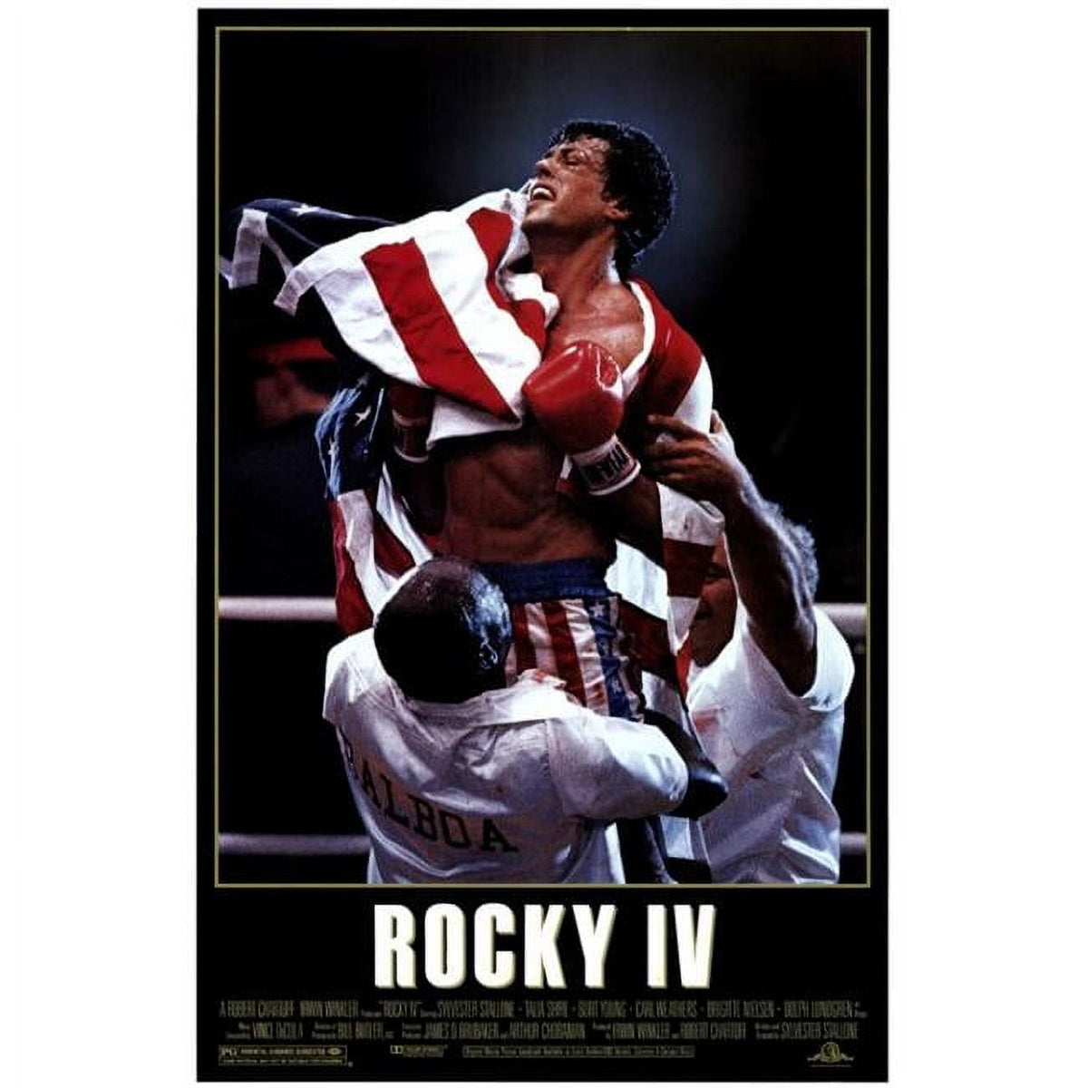 Rocky IV Movie Poster Print in vibrant colors, size 27x40.