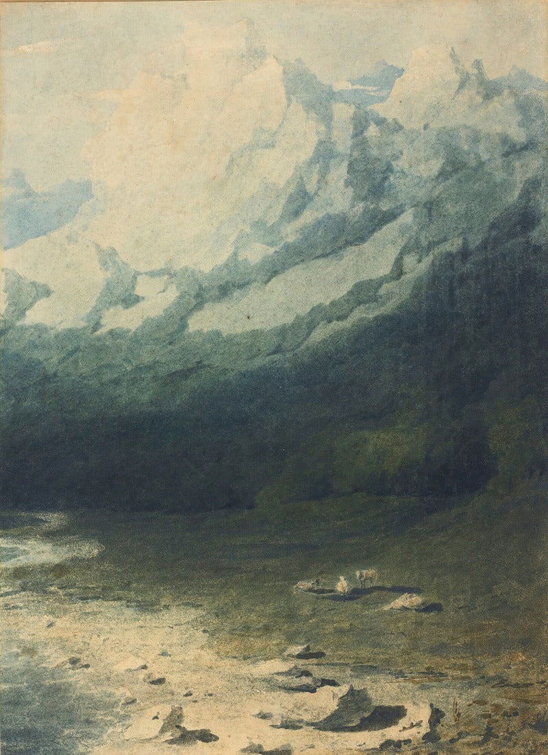 Alpine Landscape Poster Print by Joseph Mallord William Turner - beautiful mountain scenery artwork