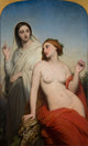 Heavenly and Earthly Love art print by Ary Scheffer, featuring emotional and romantic themes.