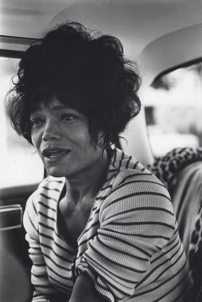 Eartha Kitt film still photo print inside a classic car