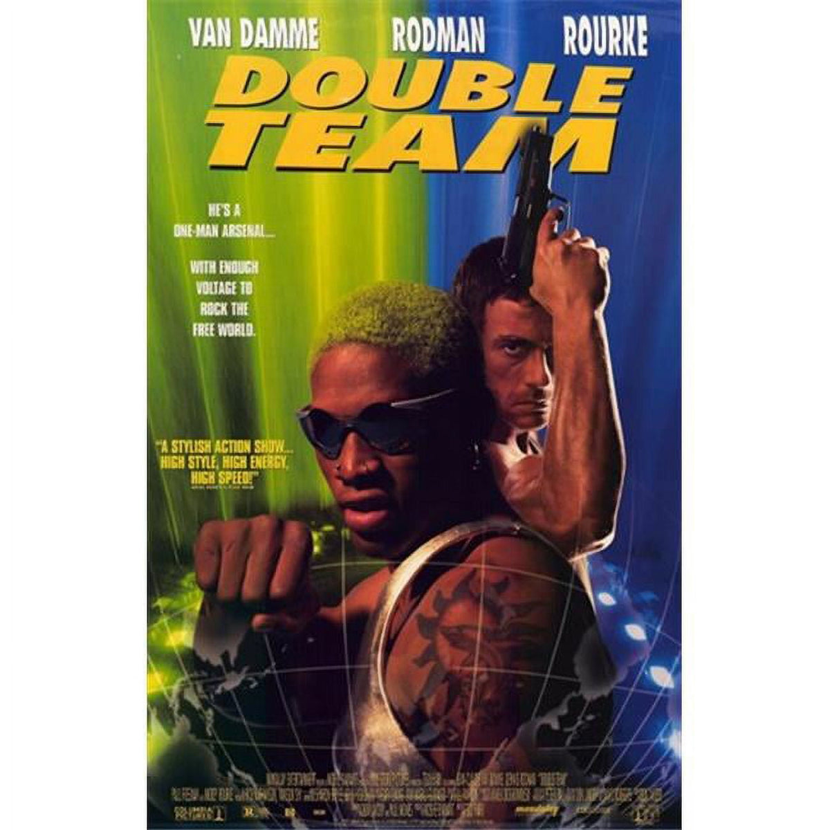 Double Team Movie Poster 11x17 print showcasing action film excitement.
