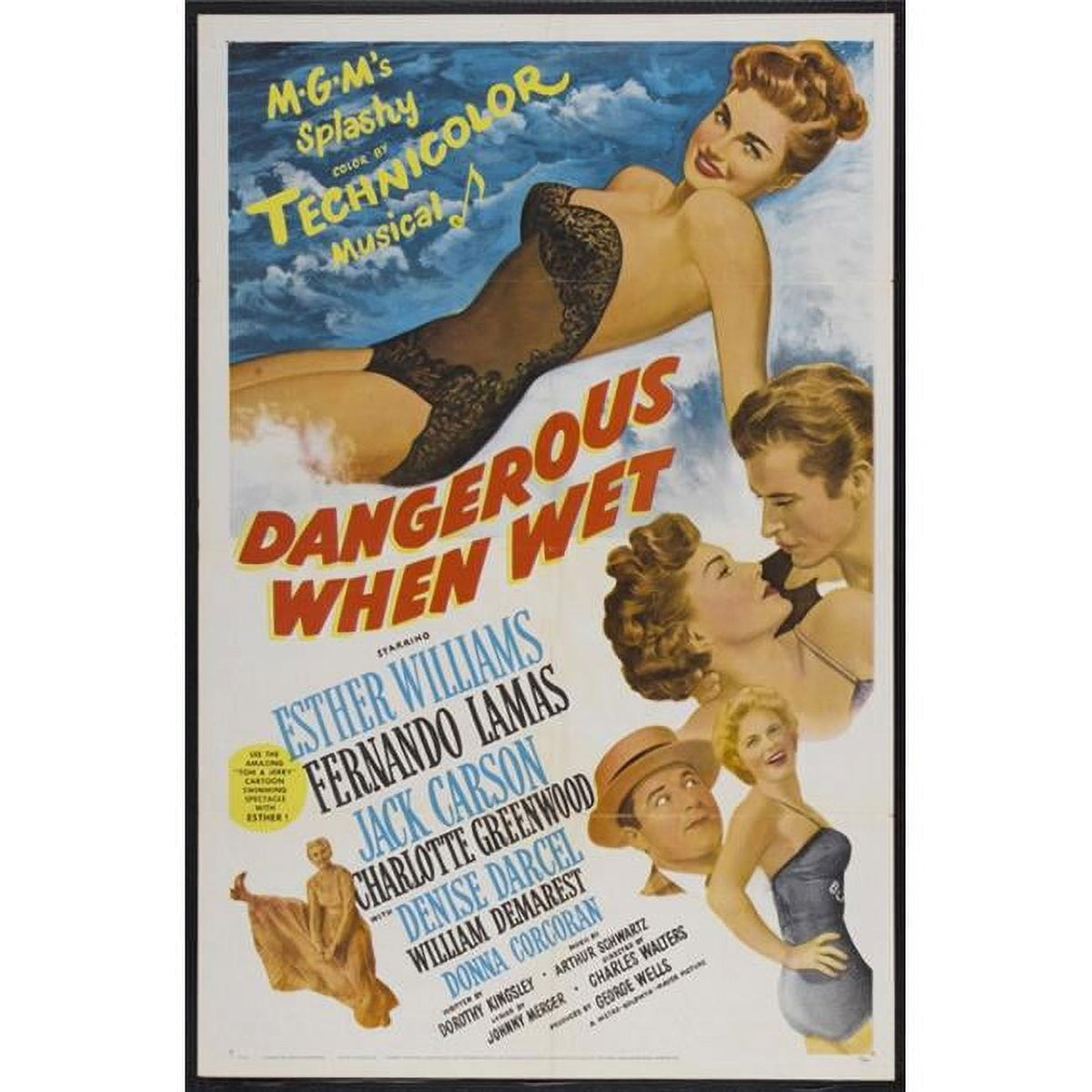 Dangerous When Wet movie poster 11x17 print