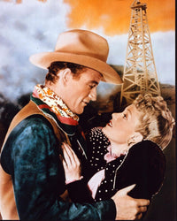 John Wayne and Martha Scott in In Old Oklahoma photo print