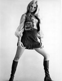 Sondra Locke standing photo print showcasing her iconic pose.