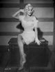 Mamie Van Doren vintage photo print in white fur dress