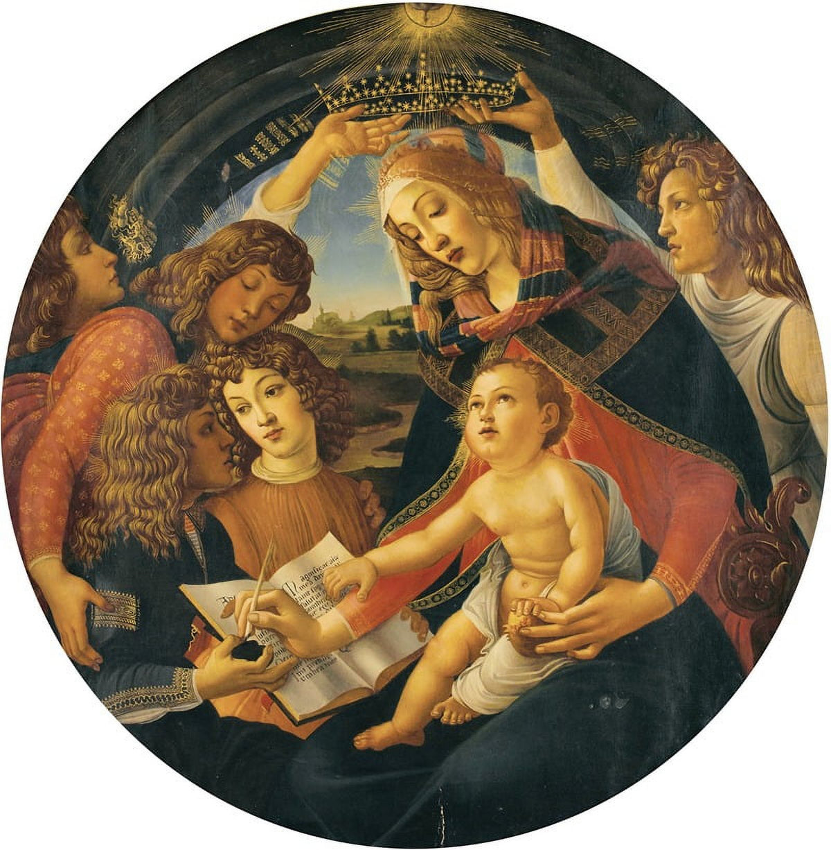 Madonna of the Magnificat 19th Century Poster Print by Follower of Botticelli