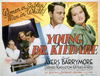 Young Dr. Kildare movie masterprint poster featuring Lionel Barrymore, Lew Ayres, and Lynne Carver.