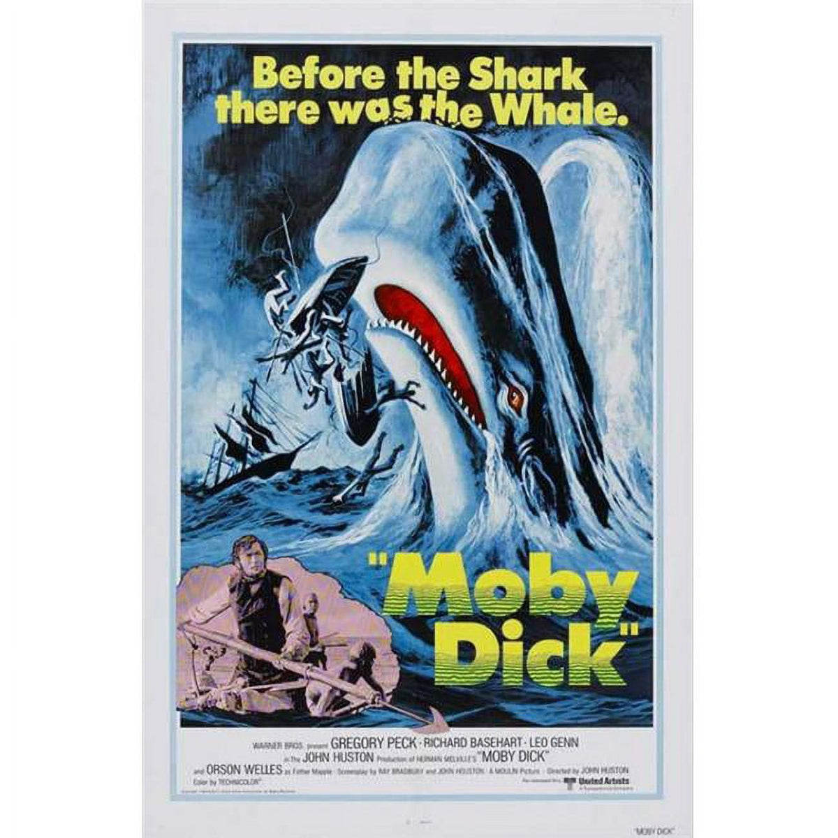 Moby Dick Movie Poster Print - 27 x 40 inch artwork depicting the classic tale.