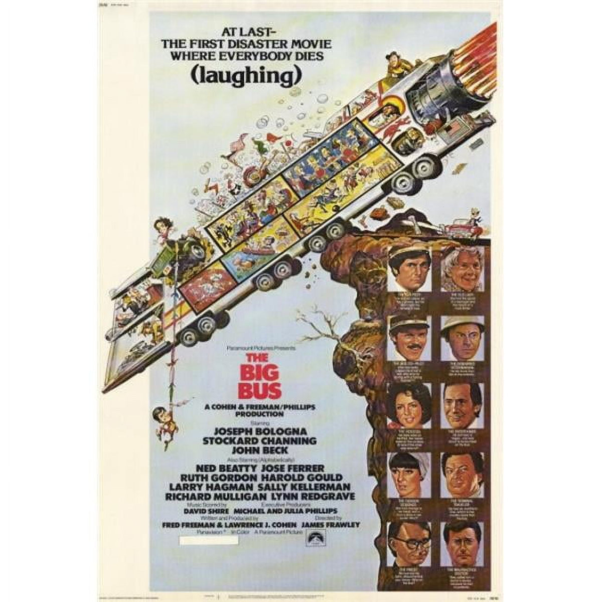 The Big Bus Movie Poster Print - 27x40 inches, featuring classic comedy film art.