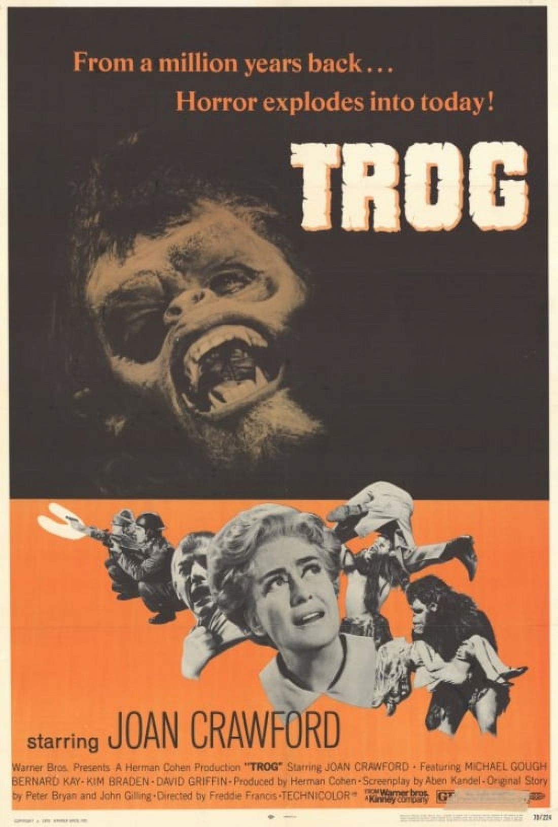 Trog Movie Poster Print - Vintage Artwork 27x40