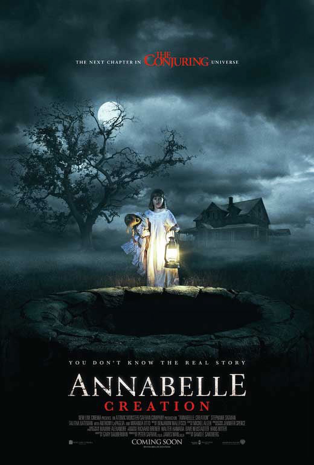 Annabelle Creation Movie Poster showcasing the iconic horror doll in 27x40 size.