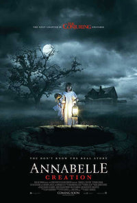 Annabelle Creation Movie Poster showcasing the iconic horror doll in 27x40 size.