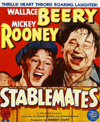 Stablemates movie masterprint poster featuring Mickey Rooney and Wallace Beery, 1938