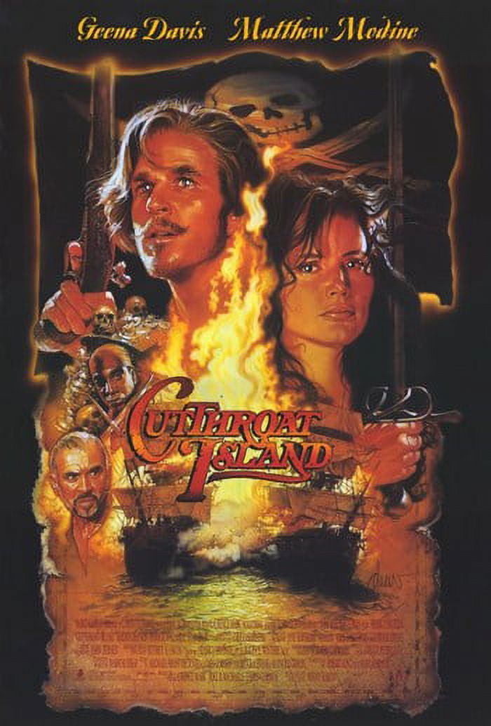 Cutthroat Island Movie Poster 11x17 print featuring vibrant colors and dynamic imagery.