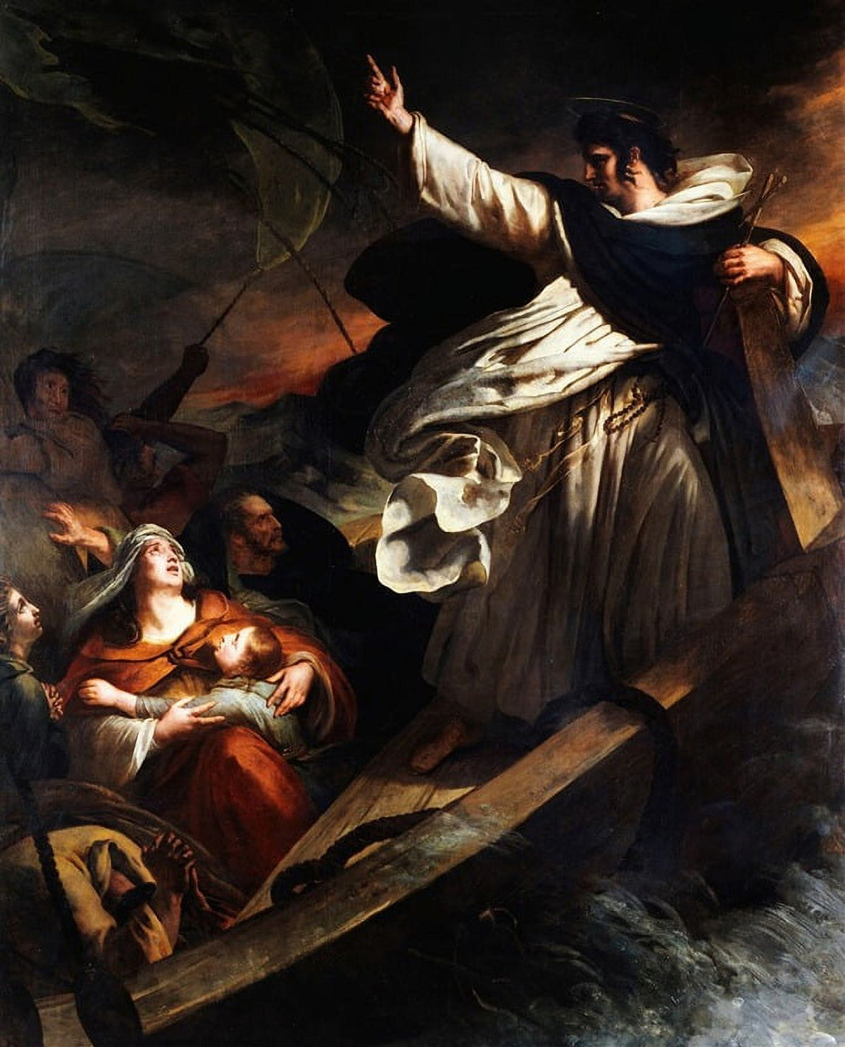 Saint Thomas Aquinas preaching trust in God poster print by Ary Scheffer