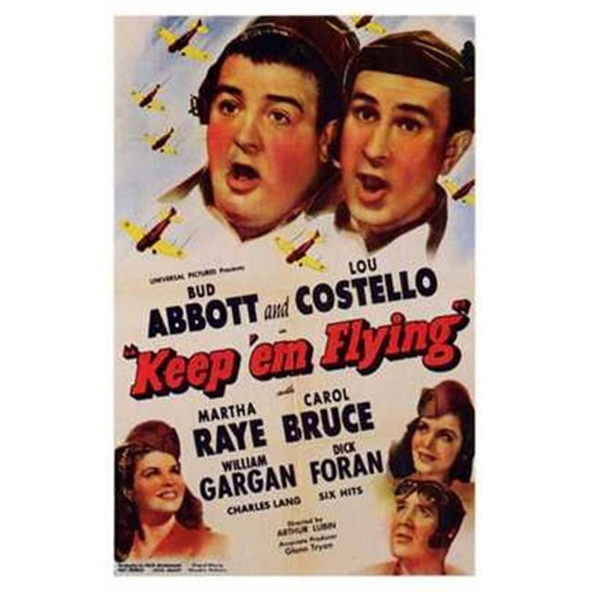 Abbott and Costello Keep 'Em Flying vintage movie poster 11x17.