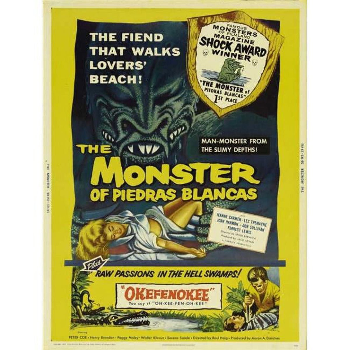 The Monster of Piedras Blancas classic movie poster print