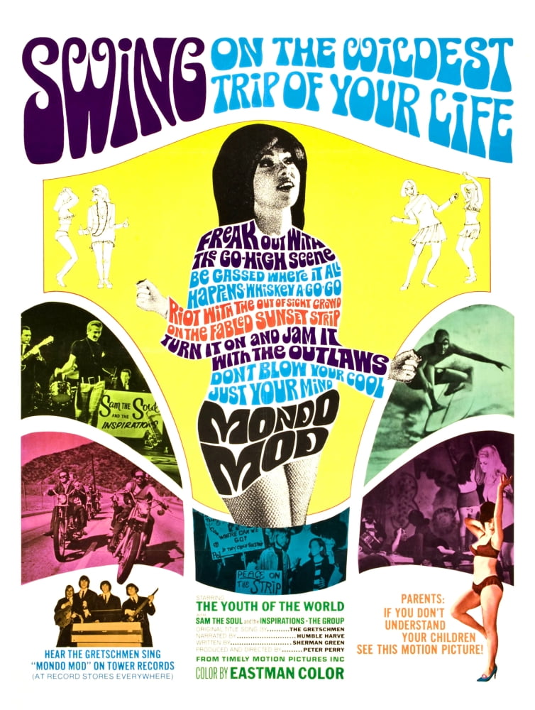 Mondo Mod Art 1967 Movie Masterprint Poster Print