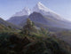 The Watzmann art print by Caspar David Friedrich showcasing serene Bavarian Alps scenery.