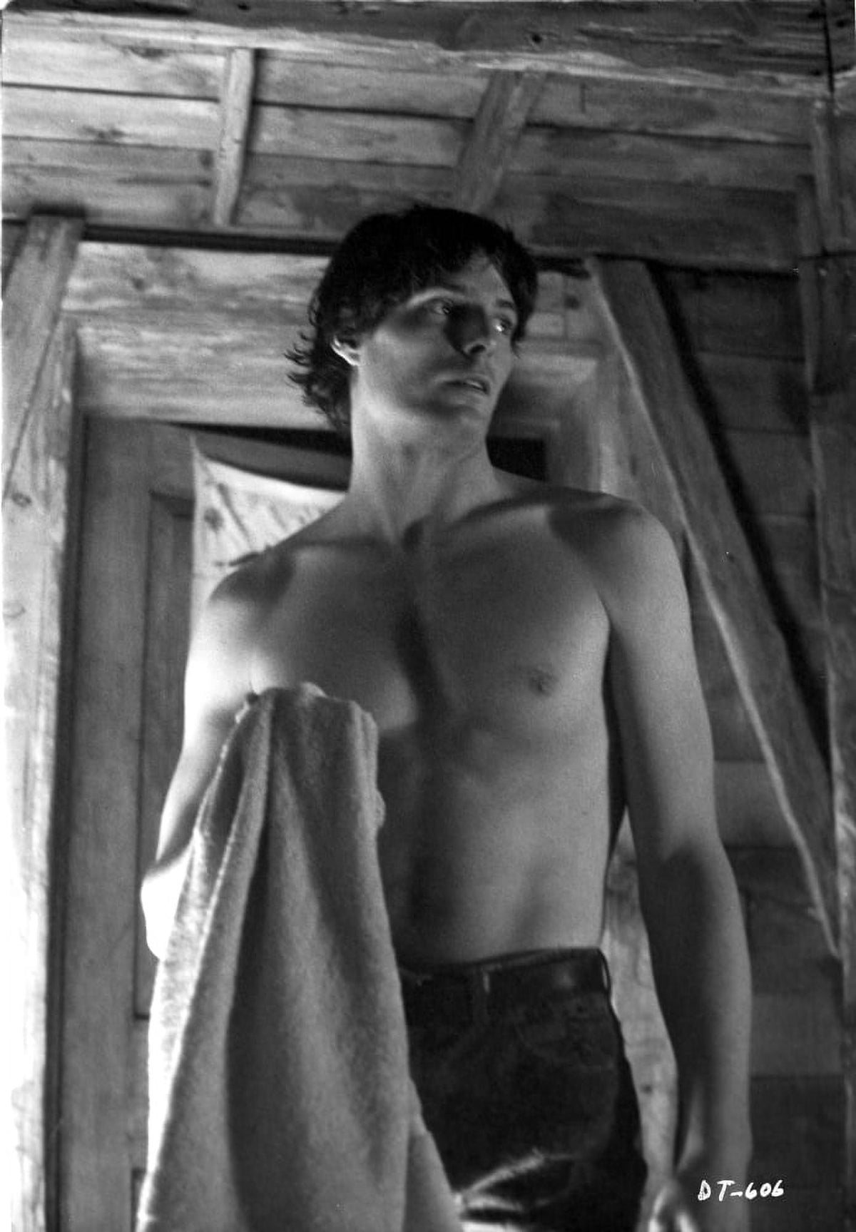 Christopher Reeve shirtless iconic film still photo print.