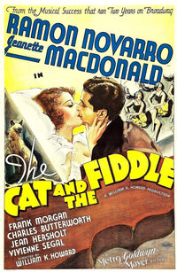 The Cat and the Fiddle 1934 movie poster print featuring Jeanette MacDonald and Ramon Novarro.