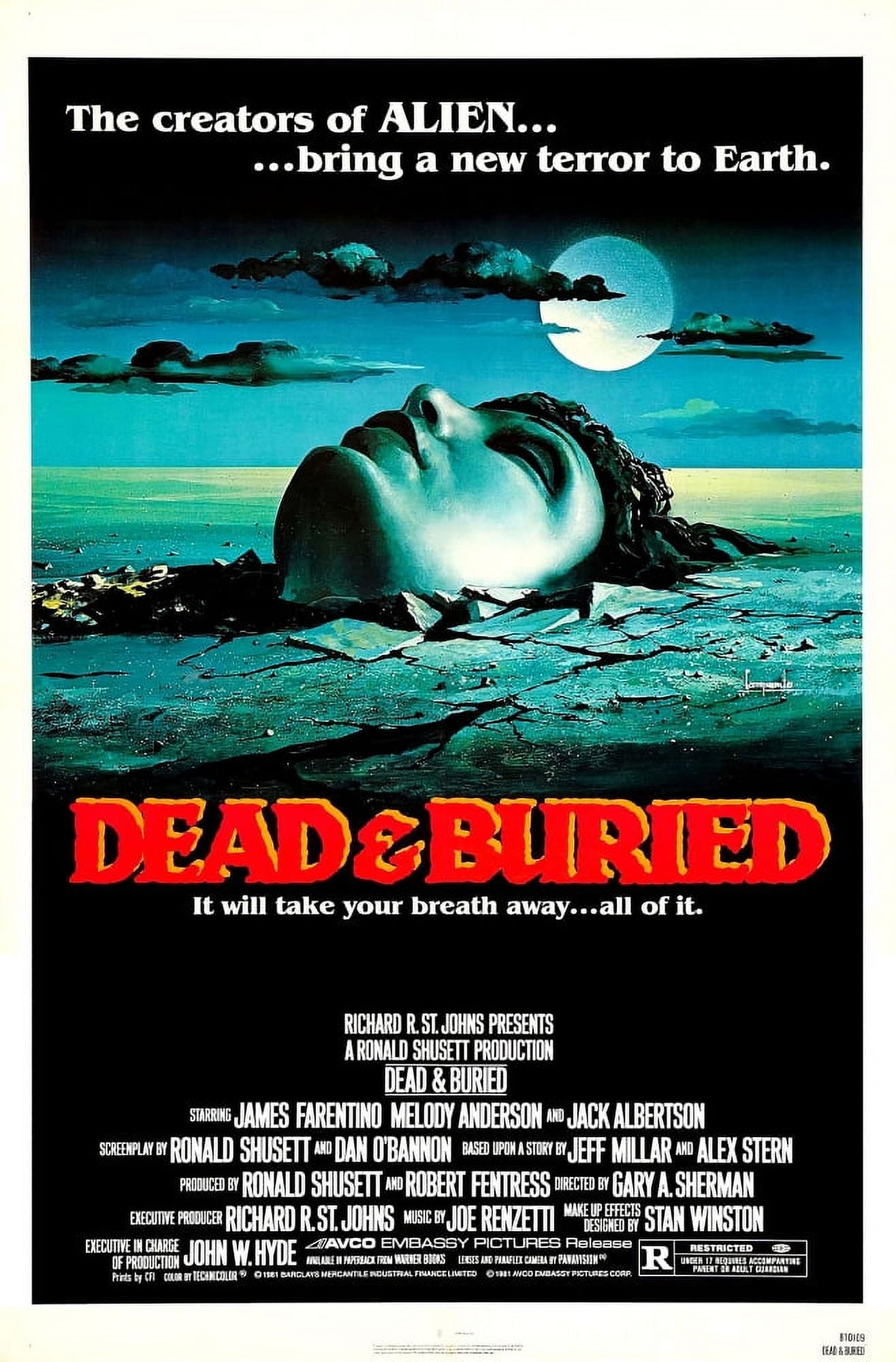 Dead & Buried fine art poster print showcasing haunting imagery.