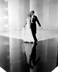Fred Astaire and Ginger Rogers dancing photo print in vintage style