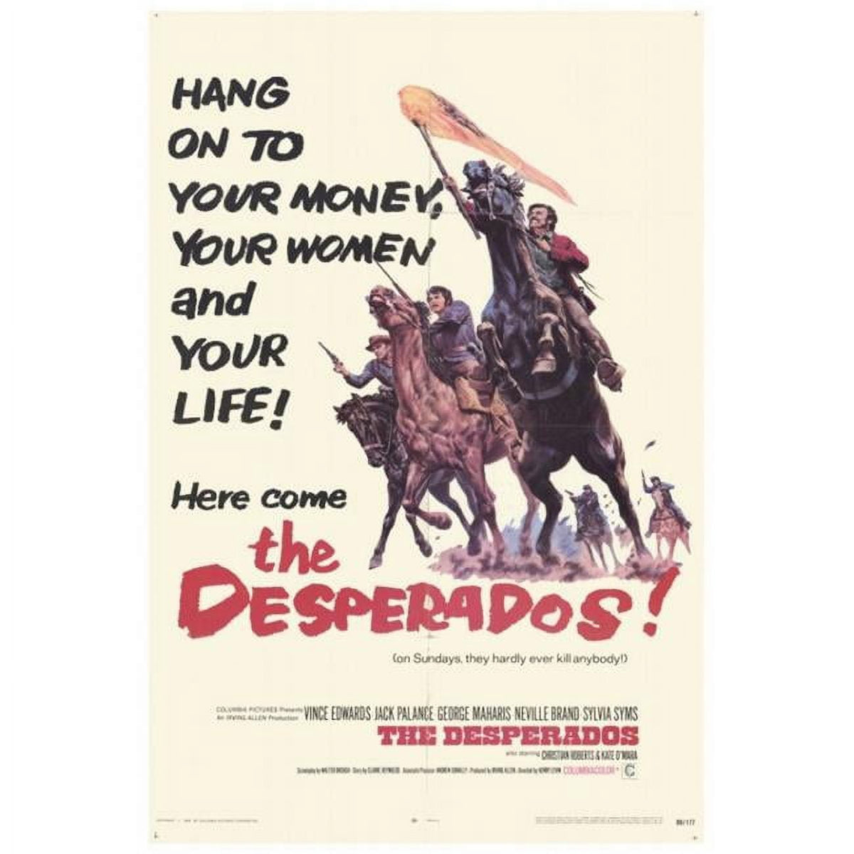 The Desperados movie poster print showcasing vibrant film art.