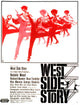 West Side Story 1961 movie poster art print in vibrant colors.