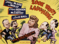 Look Who's Laughing movie masterprint poster featuring Charlie McCarthy and Lucille Ball.
