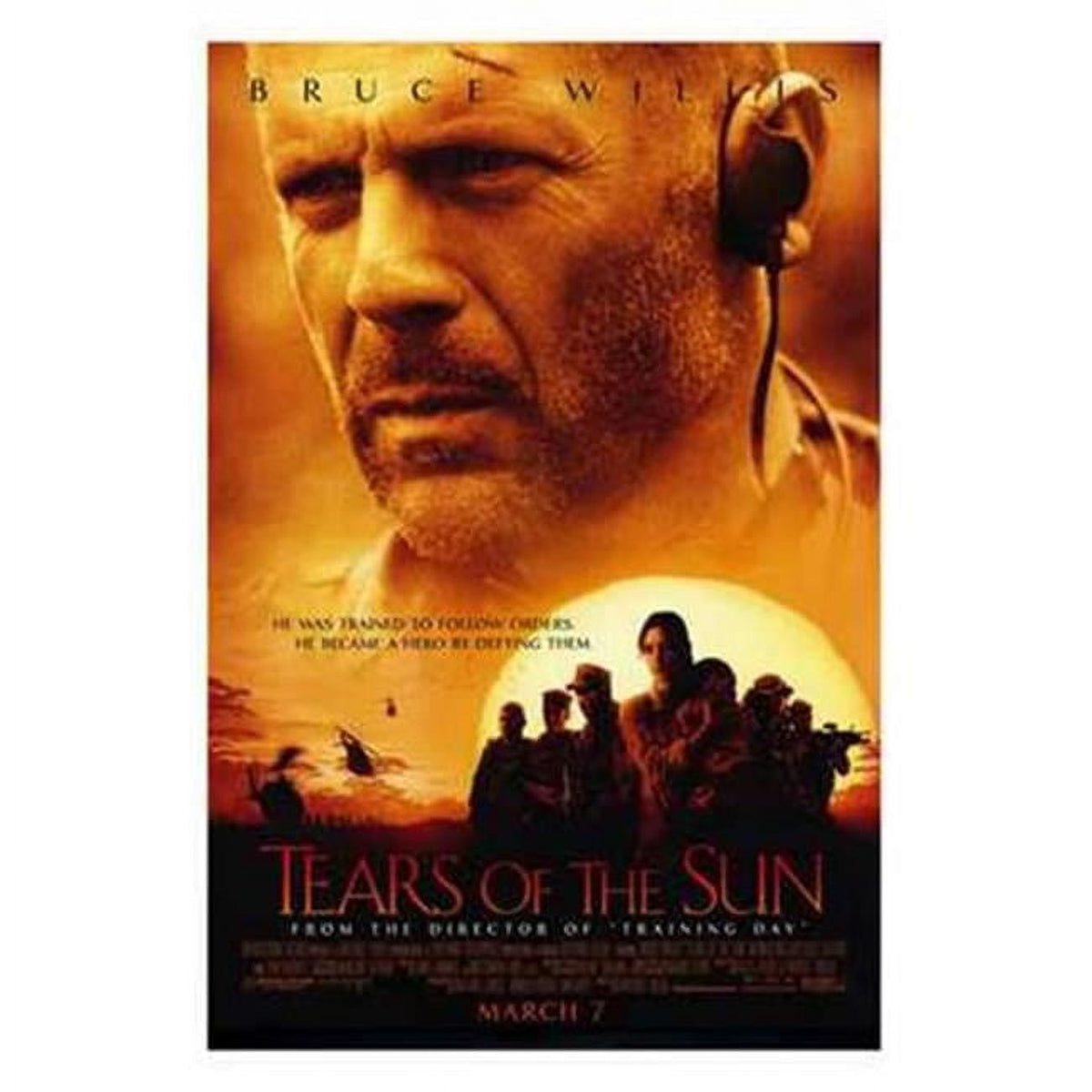Tears of the Sun movie poster 11x17 print featuring dramatic film imagery.