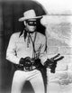 Lone Ranger photo print featuring a man holding a gun in eye mask and hat.