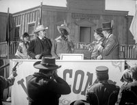 Blazing Saddles movie scene photo print showcasing classic comedy.